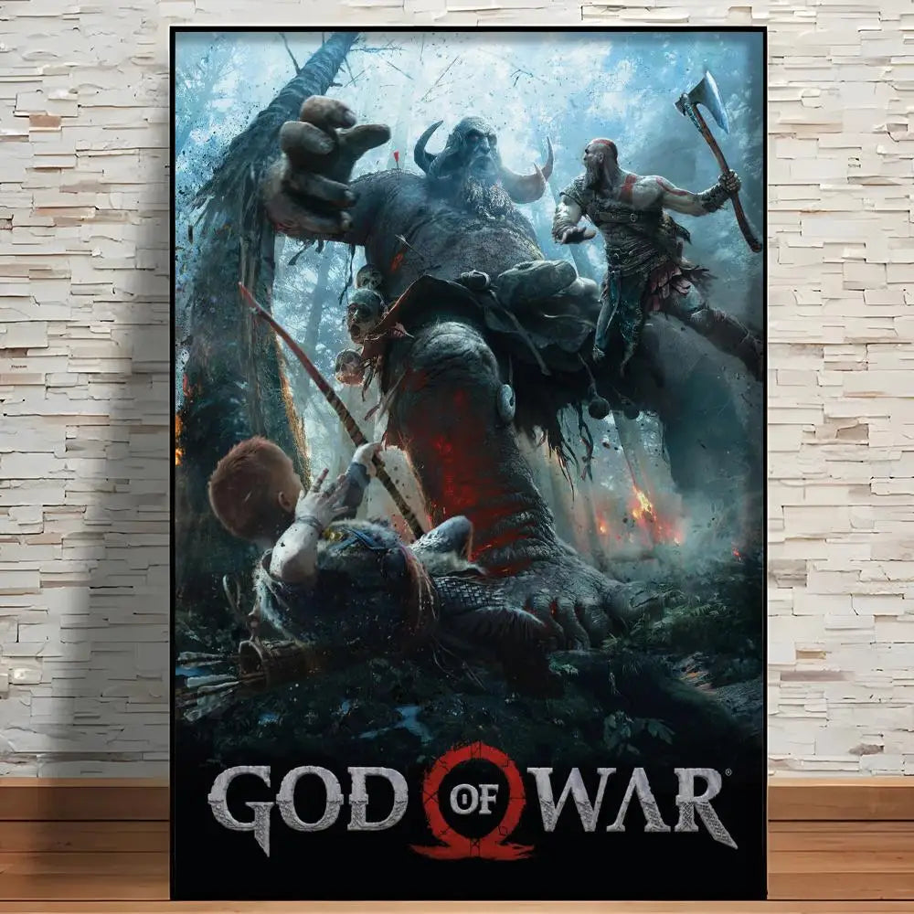 Classic Game G-God Of War Poster Modern Aesthetic Wall Art Print Room Decoration Items for Bedroom Home Decor Gift