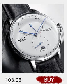 Reloj de lujo suizo LOBINNI para hombre, mecánico automático con calendario perpetuo, cristal de zafiro y multifunción L13019-8