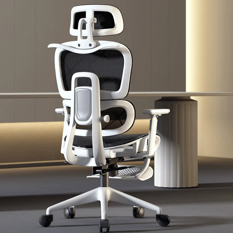 Ergonomic Office Computer Chair with Lumbar Support, Reclining Gaming Chair, Breathable Mesh Desk Chair, Adjustable Swivel Executive Chair for Long Sitting