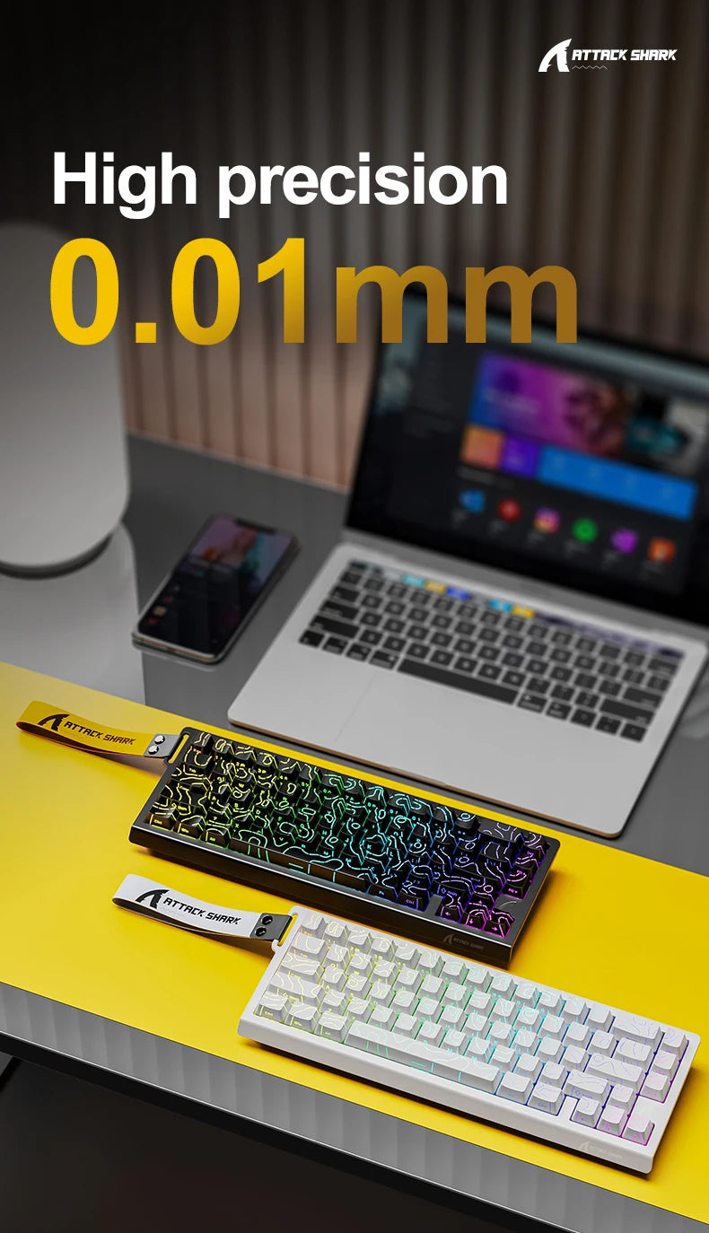 ATTACK SHARK X68HE Magnetic Switch Gaming Keyboard 8KHz Rapid Trigger Mechanical Keyboard | FREEWOLF F68/F68 Pro Wired & Wireless Magnetic Gaming Keyboard