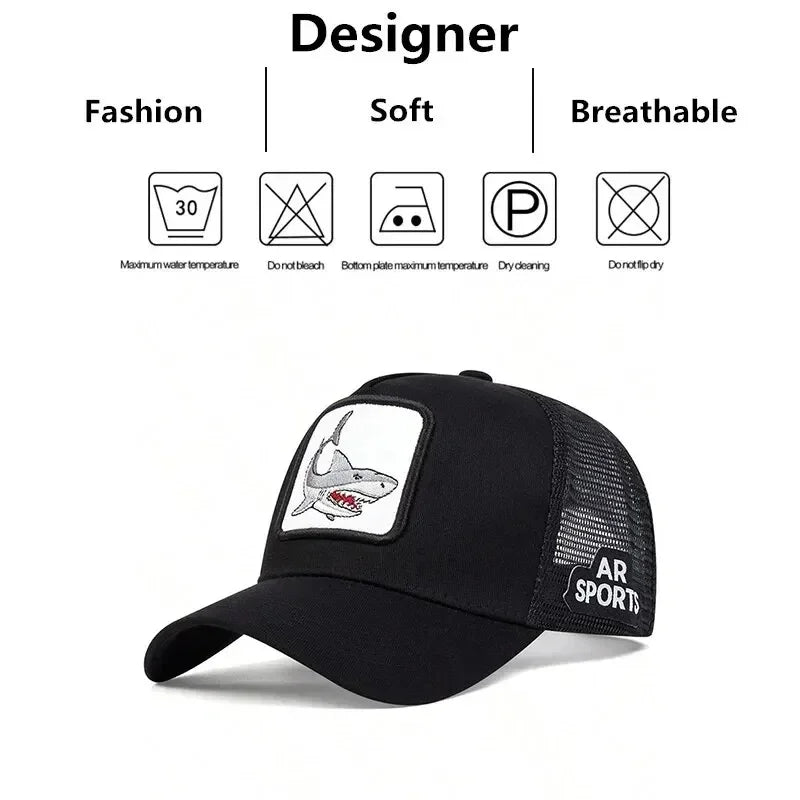 Animal embroidery net rooster hat male and female animal baseball cap hip Hop duck cap suitable for outdoor sports fishing visor