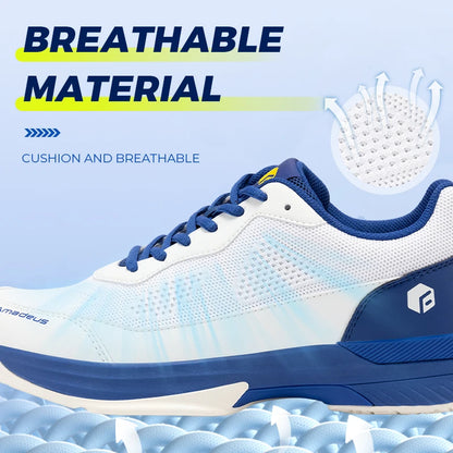 FitVille Men'S Tennis Shoes Wide Version 2E Professional Training Sports Shoes Breathable Non-Slip Rackets With Arch Support