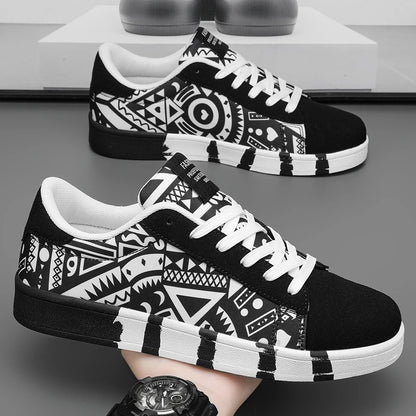 YRZL skateboard shoes for men, canvas sneakers, casual breathable walking shoes, lightweight flat shoes, street trend sport shoe