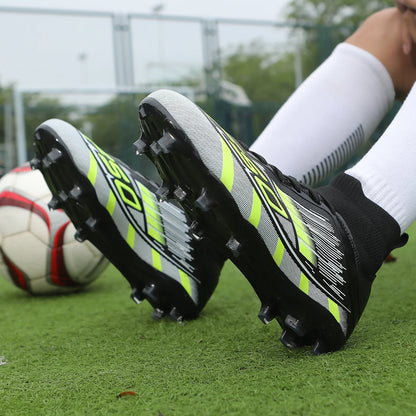 Nouvelles chaussures de football pour hommes, antidérapantes, à la cheville, chaussures de sport TF/FG, chaussures de football professionnelles pour garçons, baskets unisexes confortables