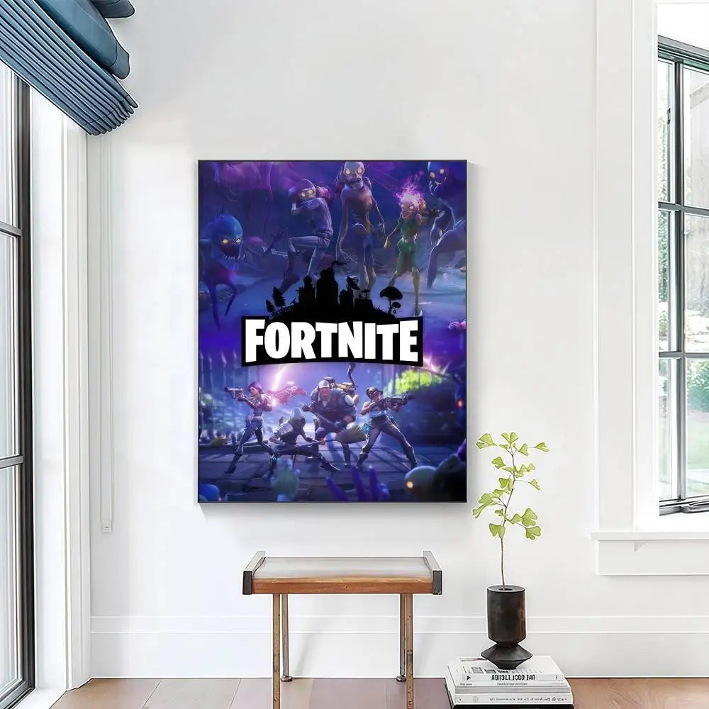 Autocolante poster F-FORTNITE cool em alta definição, ideal para valorizar as paredes da casa e do quarto, disponível em diversos estilos.