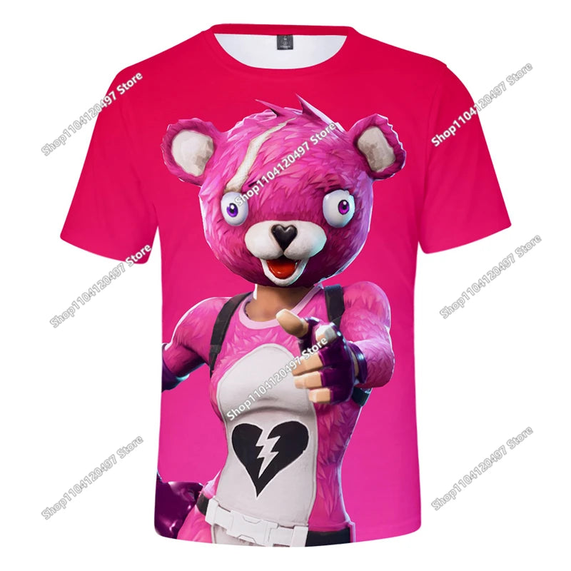 Battle Royale 3D Fortnite T-shirt Tees Men and Women Boys Girls Victory Cartoon Tops Teen Clothes Kids Hero Game Tees Tops