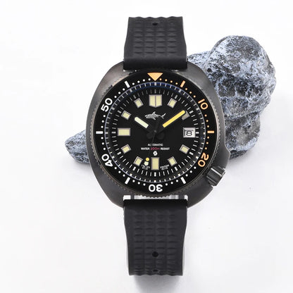 Heimdallr Men's watches 44mm PVD 6105 Diver Watch Japan NH35 Movement Automatic 200M Waterproof Ceramic Bezel Wristwatch