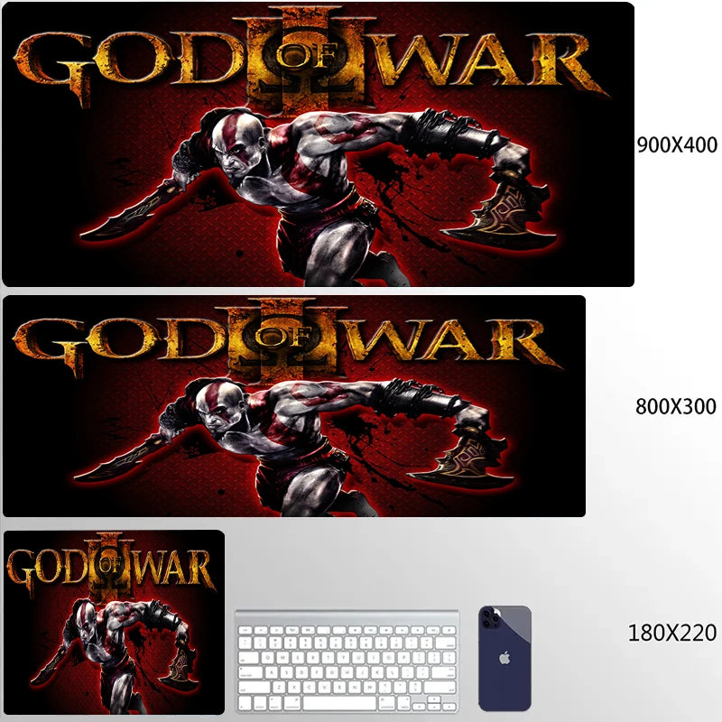 Large Mouse Pad G-God of War Pc Gamer Cabinet Keyboard Computer Game Desk Mat 900x400 Table Rug Gaming Accessories Xxl Mousepad