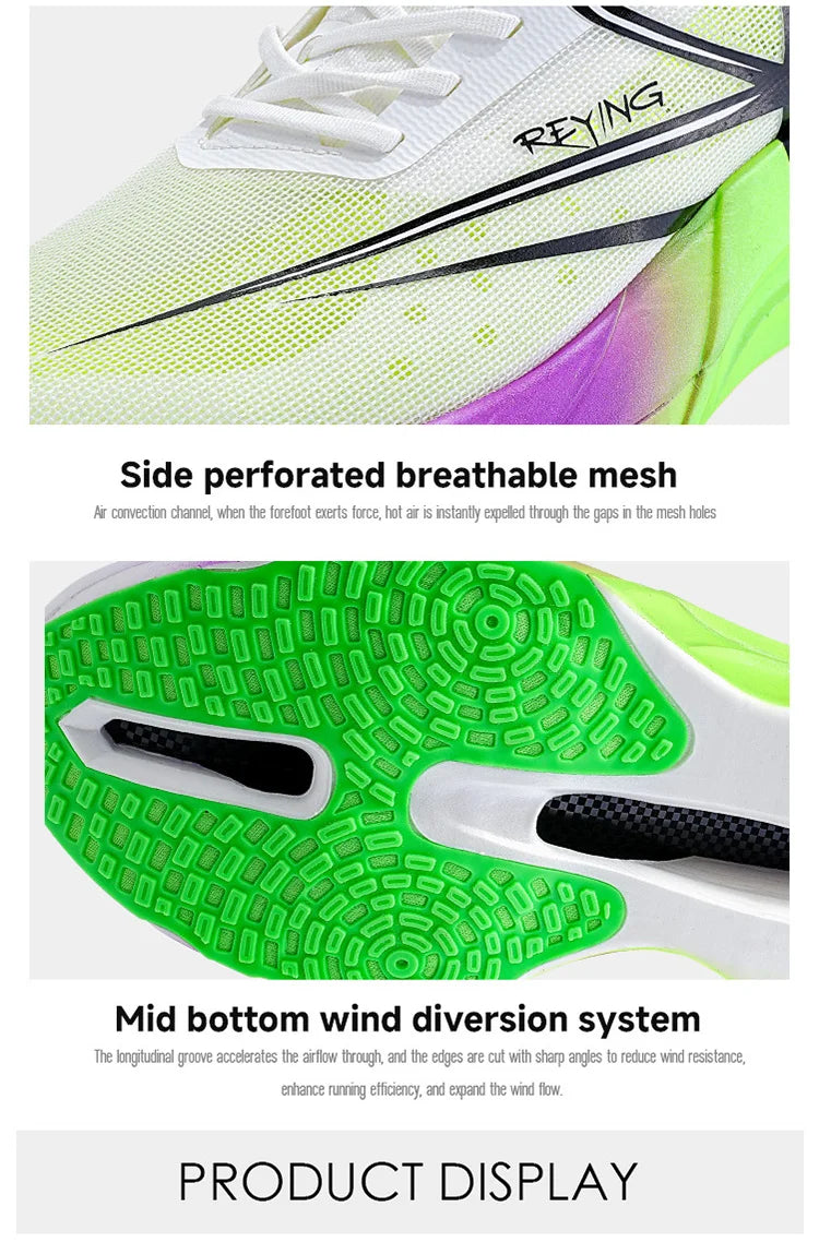 IRUNSVAN Marathon Full-Length Carbon Plate Running Shoes for Men, Cushioned, Shock Absorbent, Triple Rebound Outdoor Road Sports Shoes