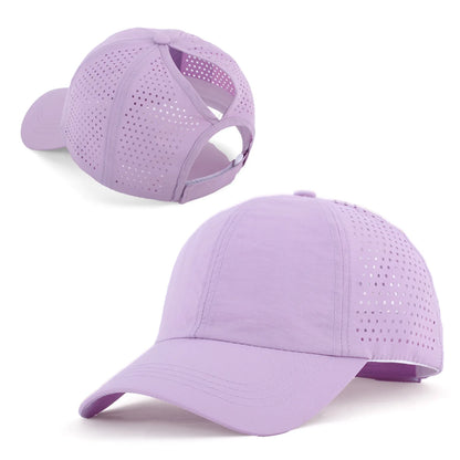 Quick Drying Tongue Hat Women Mesh Breathable Hat Men Summer UV Protection Stay Cool Stylish Adjustable Ponytail Hat