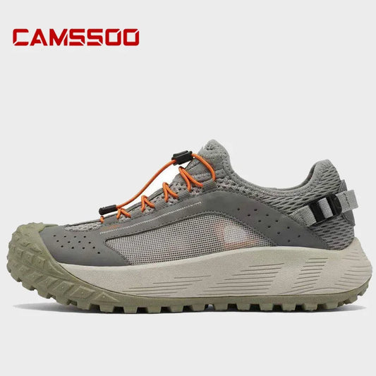 CAMSSOO hiking shoes men summer breathable non-slip running shoes travel outdoor sports cushioning casual boots off-road shoes