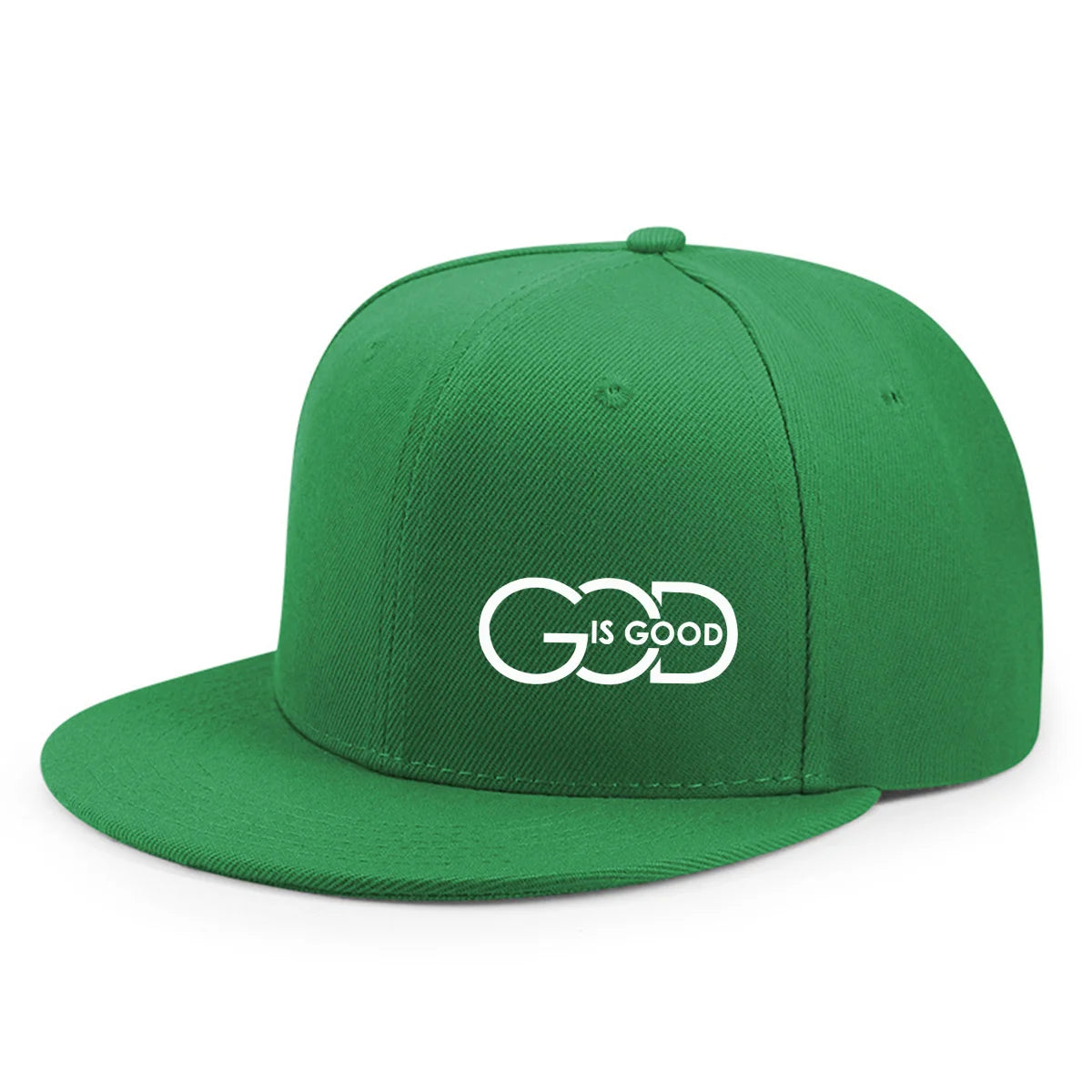 Unisex adjustable baseball cap street flat brim hat printed GOD IS GOOD casual headwear men and women fashion breathable outdoor