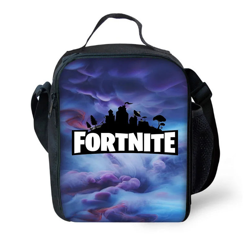 Hot Game Design Child Backpacks F-FortniteS Lunch Bag Pencil Case, Pupil Large Capacity School Bags for Boys and Girls, Best Gift