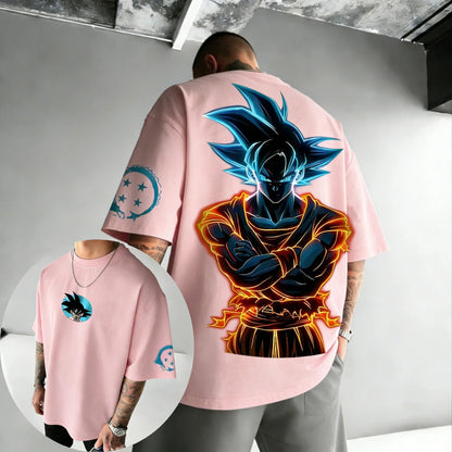 Dragon Ball Anime Cotton T-shirt Summer New Goku Printed Men's and Women's Hip Hop Oversized Casual Short Sleeve Top