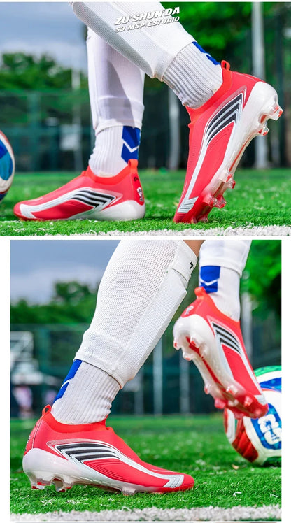 Nouvelles chaussures de football pour hommes, baskets d'entraînement de haute qualité, chaussures de soccer, crampons pour terrain en herbe, futsal, matchs en salle, antidérapantes, best-seller, pour l'extérieur