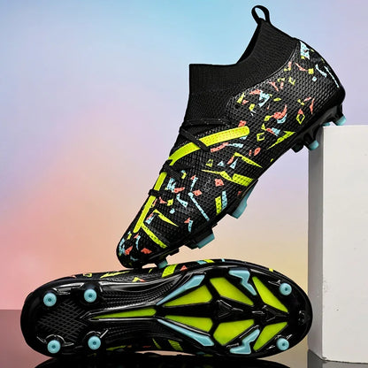 Chaussures de football pour hommes, chaussures de football professionnelles pour l'extérieur, chaussures de match de football, futsal, unisexe, respirantes, crampons d'entraînement, antidérapantes pour gazon