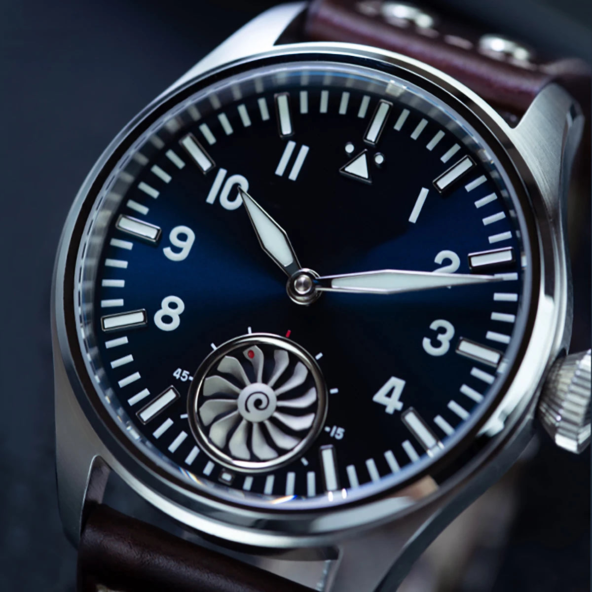 Hruodland 2025 New Pilot ST3620 Men's Manual Mechanical Watch 43MM Sapphire Waterproof 10Bar BGW-9 Retro Watch for Men