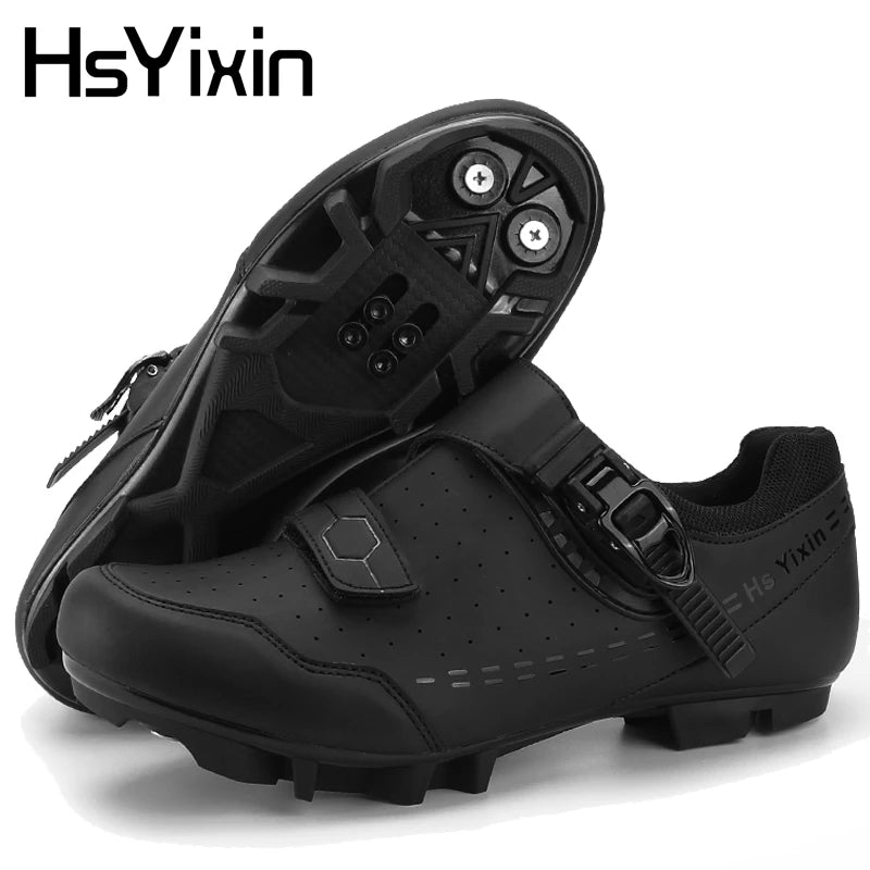 Mountain Bike Shoes Men's Cycling Shoes Quick Ratchet Buckle Compatible with SPD System Pedal for Indoor Outdoor Women MTB Shoes