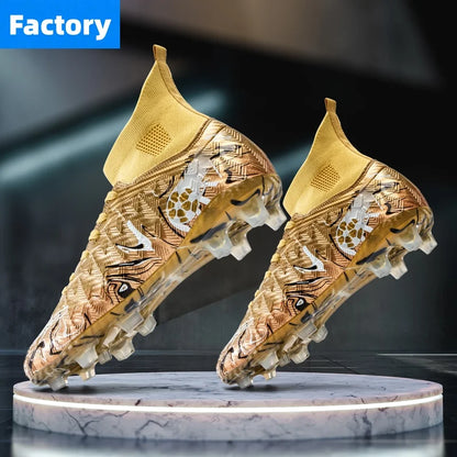 Men Professional Football Shoes Society Cleats Soccer Shoes Original Indoor Football Field Boots Grass Training TF/FG Sneakers