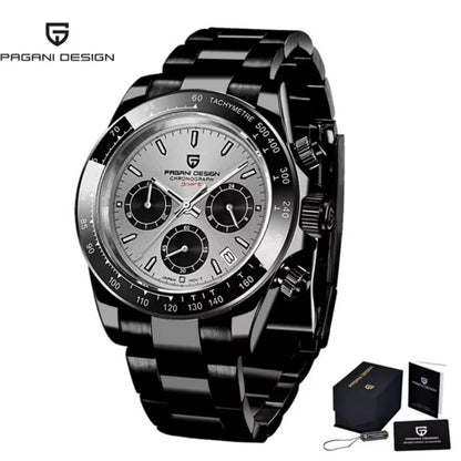 Nuevo original PAGANI DESIGN PD-1664 reloj de pulsera de lujo para hombre con movimiento de cuarzo japonés VK63, cristal de zafiro, cronógrafo impermeable dorado