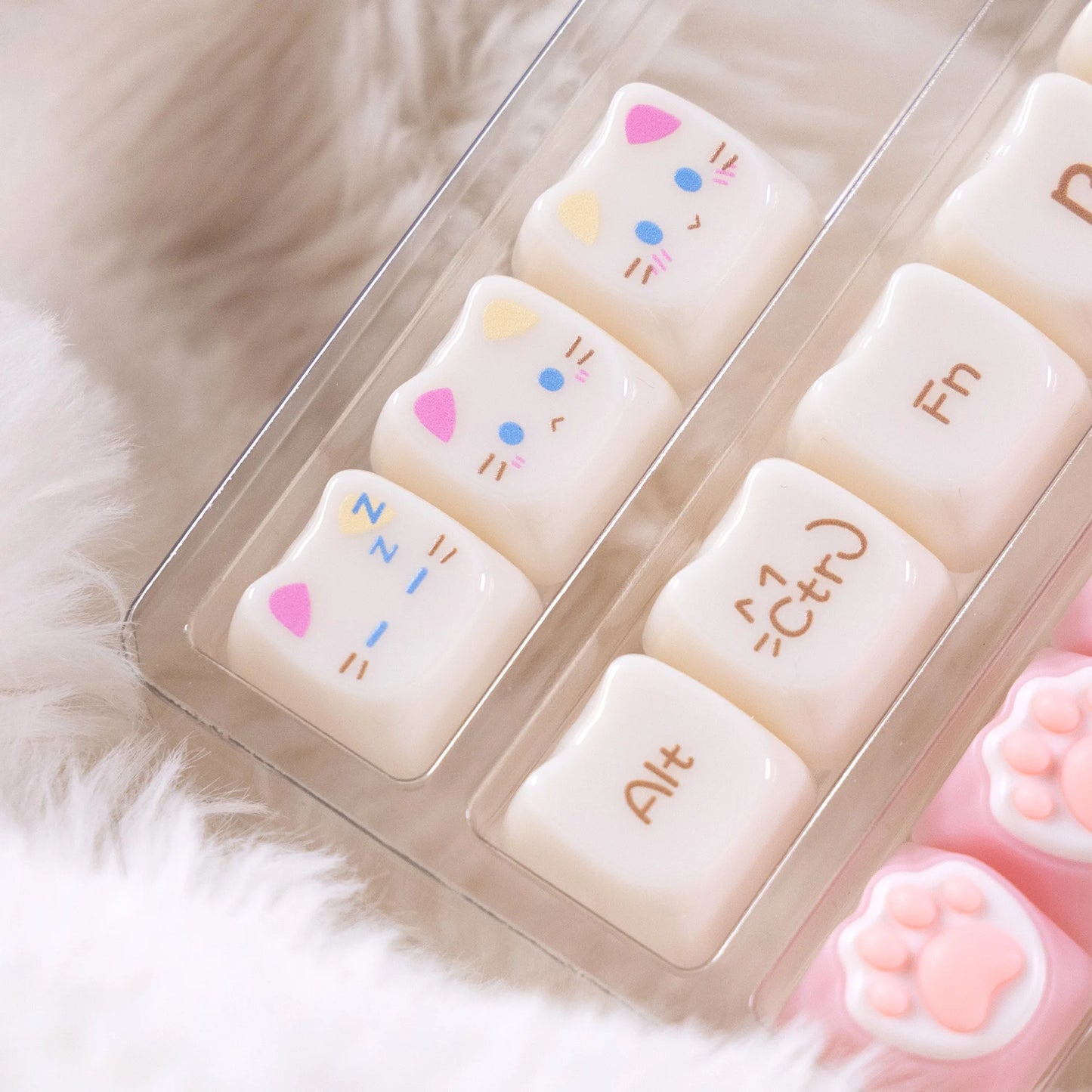 XVX 148 teclas teclas con temática de gatos perfil MAO, teclas coreanas brillantes y adorables para teclado 61 64 68 78 87 96 98 104 108