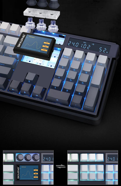 SKYLOONG GK104 Pro Wireless Mechanical Keyboard 100% Custom Keyboard Hot-Swapp Low-noise Switch for PC Gamer office Accessoies