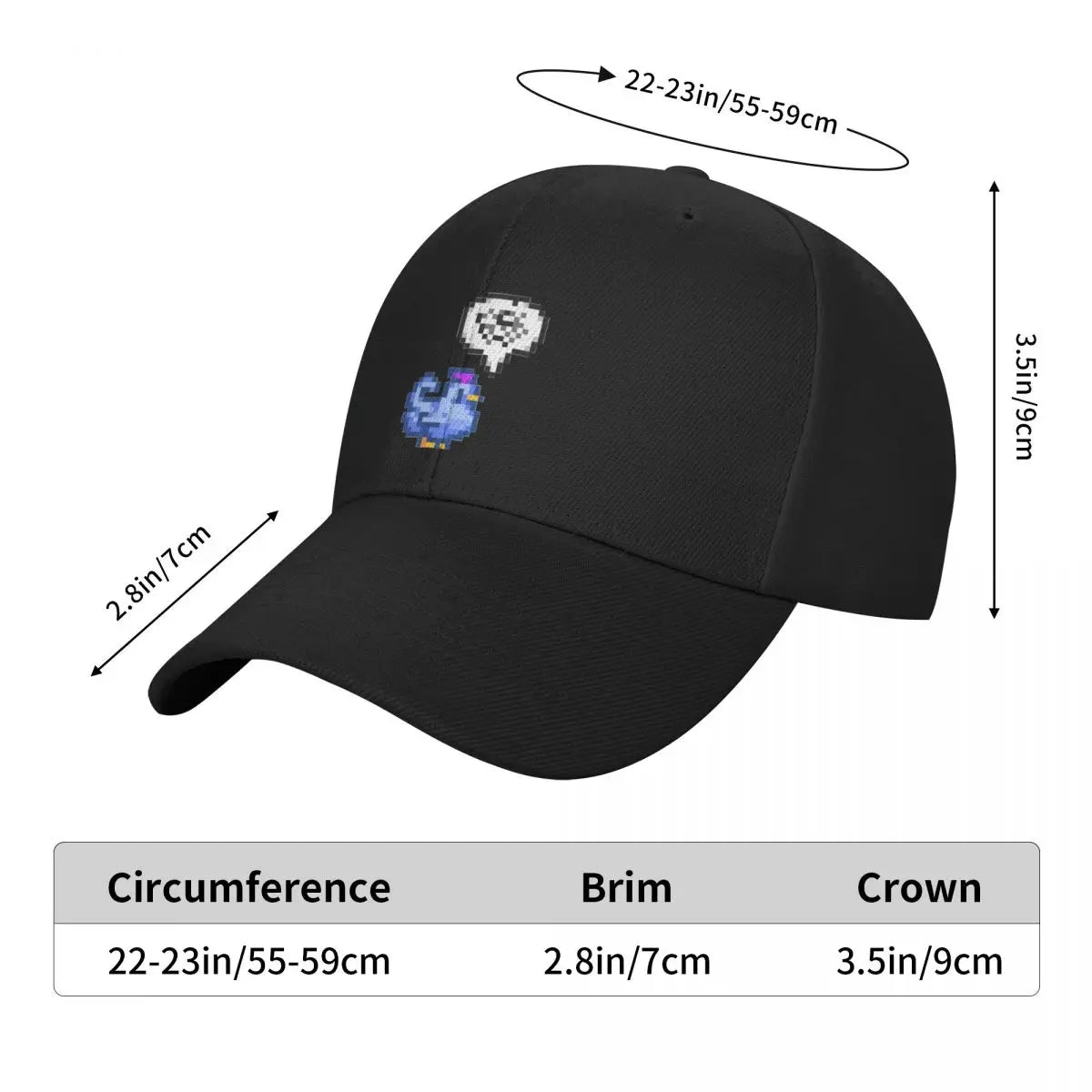 2026 Grumpy Blue Chicken Stardew Valley Baseball Cap Funny hats fishing caps man Luxury man cap Hats For Women Men's