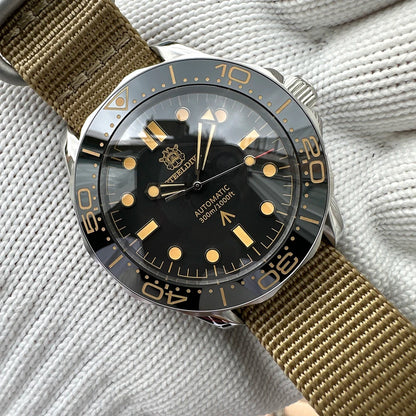 STEELDIVE SD1957 New Arrival 42MM Vintage Bezel 300M Waterproof NH35 Green Luminou Sapphire Glass Automatic  Dive Watch Montre