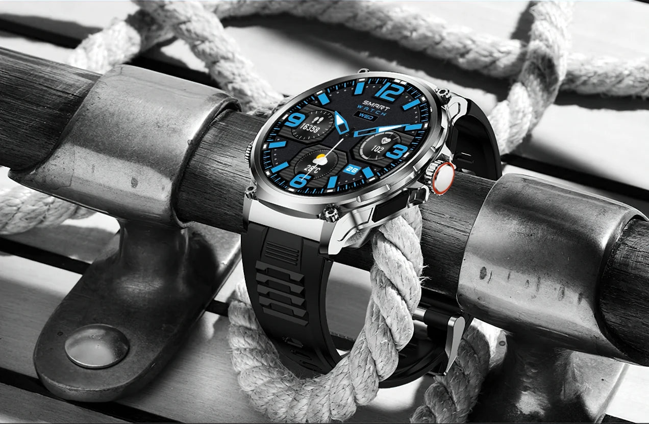 2026 New GPS Track Smart Watch Men 1.85-Inch HD AMOLED Screen 710 Mah Battery Sport Bluetooth Call Smartwatch For Android IOS