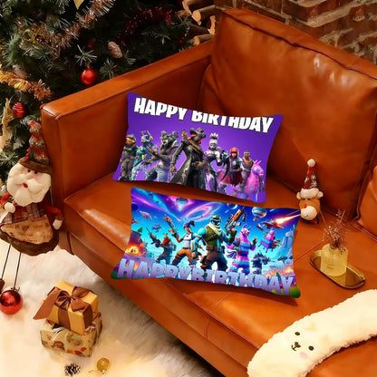 Game F-FORTNITE COOL BIRTHDAY Cushion Cover Rectangle Pillowcase Printed Bedside Sofa Room Home Decoration Pillowcase
