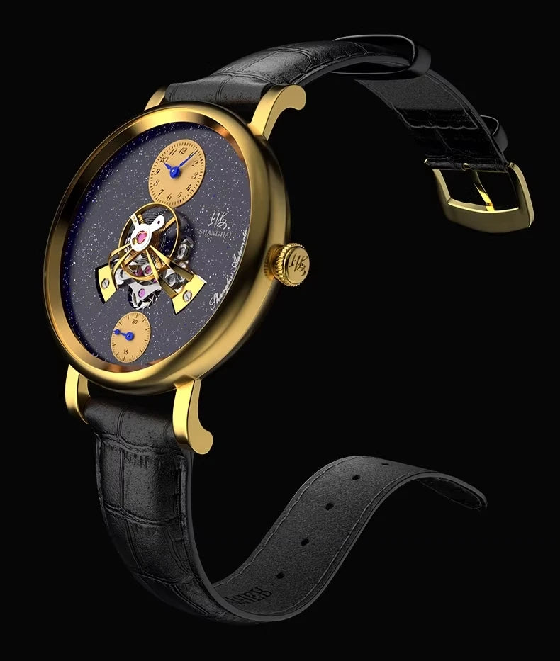 Shanghai The Bund Sky Dome Series Men's Mechanical Watch, 42mm Center Flywheel Automatic, Limited Edition Brand Watch