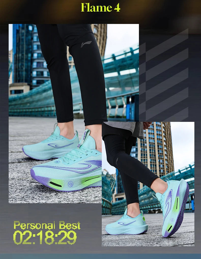 Carbon plate men's and women's anti-slip running shoes, professional marathon sports breathable mesh CHUNTA sports shoes