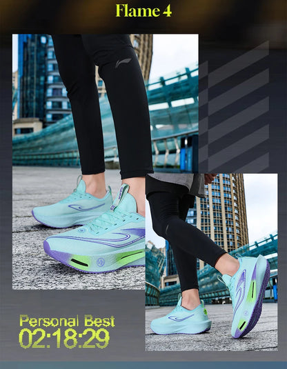 Carbon plate men's and women's anti-slip running shoes, professional marathon sports breathable mesh CHUNTA sports shoes