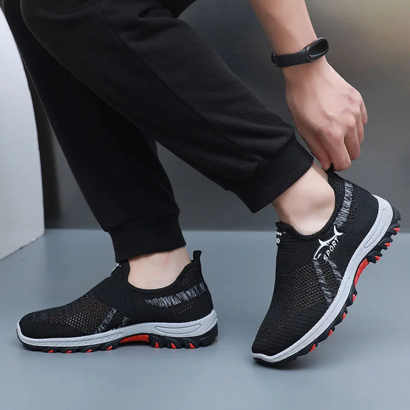 Men's summer sneakers, sporty men's mesh shoes, breathable sports shoes, canvas lightweight sneakers, cheap shoes clearance