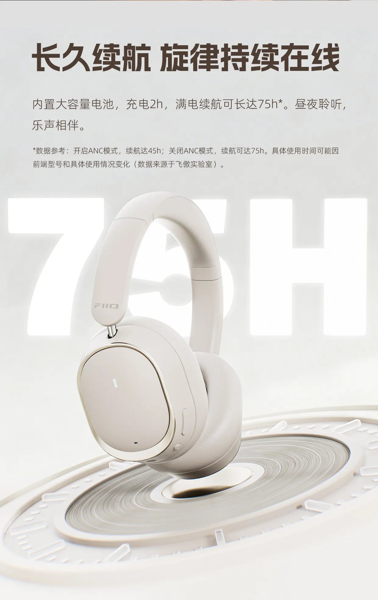 Auscultadores Over-Ear FiiO EH13 Wireless Bluetooth ANC – Headset Gaming HiFi LDAC com Cancelamento de Ruído, Graves Profundos e Longa Autonomia de Bateria