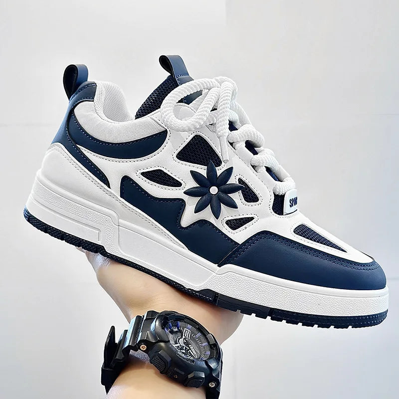Fashion Men's Shoes Trend Street Skateboard Shoes Man Luxury Brand Training Sneakers Mesh Breathable Casual Shoes Men's Tennis Shoes