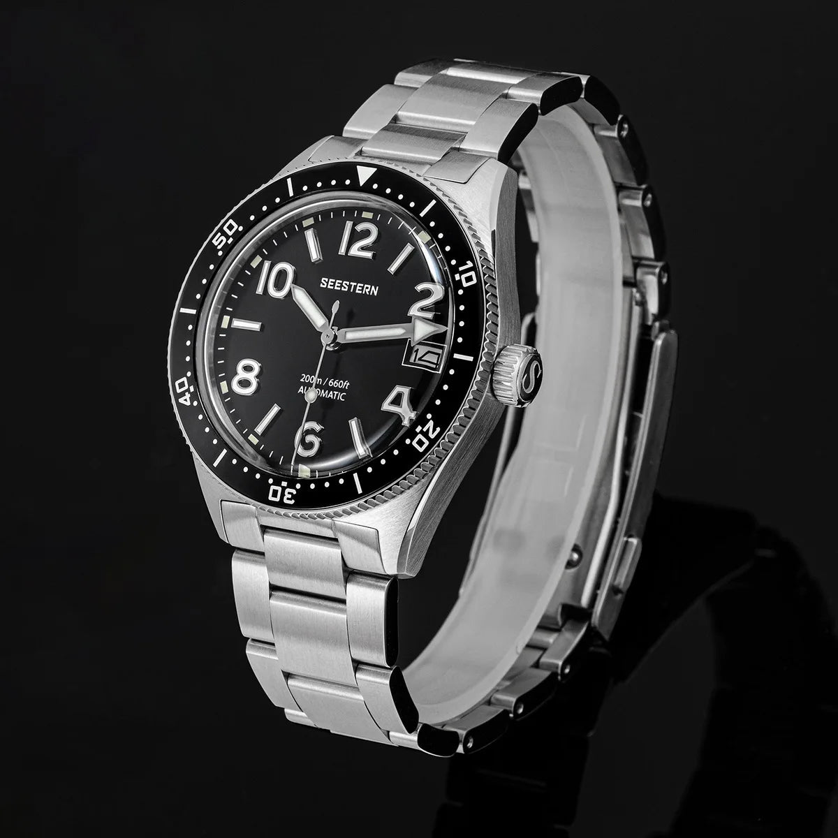 Sugess Diveing Watch of Men Automatic Mechanical Wristwatches 20ATM Waterproof Sapphire NH35A Movement BGW9 Luminous New S434-2
