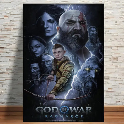 Classic Game G-God Of War Poster Modern Aesthetic Wall Art Print Room Decoration Items for Bedroom Home Decor Gift
