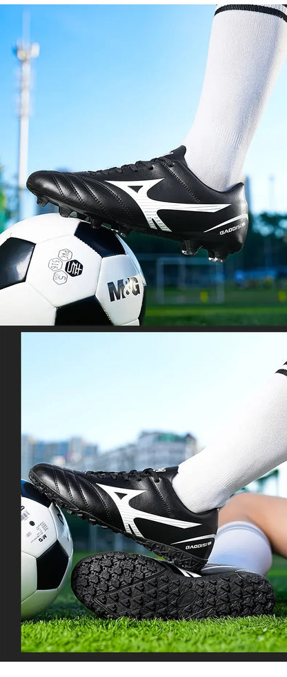 New Arrival Main Push Soccer Cleats with Long Broken Studs, Outdoor Sports Football Shoes
