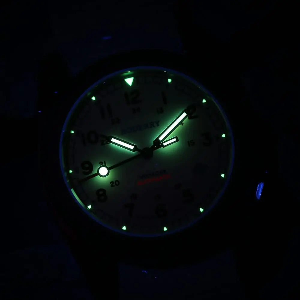 BODERRY Men Automatic Watch 40MM Titanium Pilot Sport Mechanical Wristwatch 100m Waterproof Sapphire C3 Luminous NH35