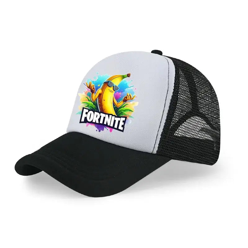 Fortnite Baseball Cap Cartoon Game Printed Hat Kids Summer Breathable Mesh Hat Adjustable Peaked Cap Children’s Birthday Gift