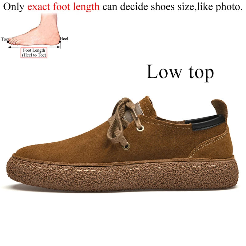 Pantofi casual din piele de căprioară pentru bărbați, de marcă de lux, din piele naturală, realizați manual, cu design antiderapant, pentru primăvară și toamnă