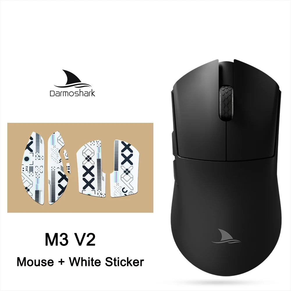 Darmoshark M3 V2 Gaming Mouse Double 8K Wireless Tri Mode 26KDPI PAW3395 Sensor Big Hand Game Macro Mouse For Computer Laptop PC