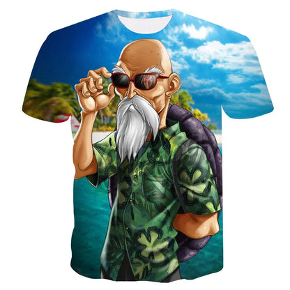 Dragon Ball T-Shirt Kids Tops Tee Anime Figures Son Goku Super Saiyan T-shirt Boys T-shirts Children Clothes Summer Short Sleeve