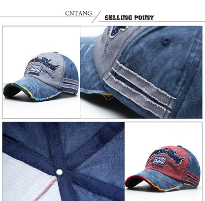 CNTANG Summer Fashion Vintage Baseball Cap Casual Washed Cotton Snapback Embroidery Caps For Men Women Fashion Hat Unisex gorras