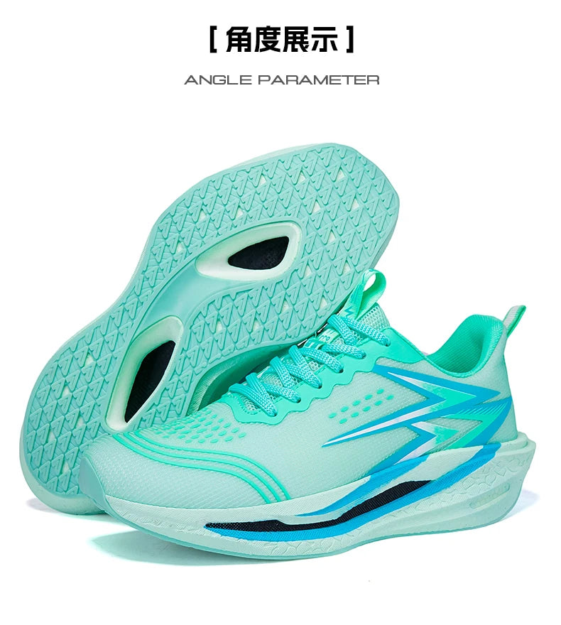 Nuove scarpe da running con piastra in carbonio per maratona, da uomo e donna, sportive, traspiranti, leggere, comode, antiscivolo e casual