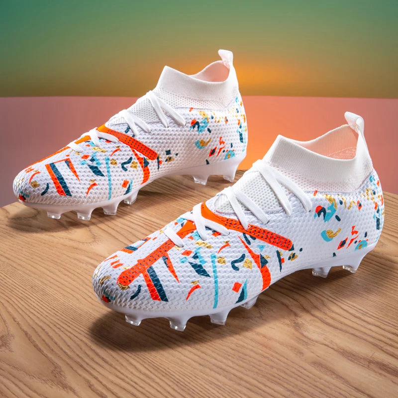 Nouvelles chaussures de football pour hommes, chaussures de sport professionnelles pour l'extérieur, antidérapantes, chaussures d'entraînement, baskets, chaussures de football pour terrain gazonné, ultralégères, unisex