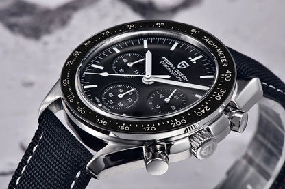 Hodinky PAGANI DESIGN Moon – luxusní quartzový chronograf pro muže, sportovní styl, safírové sklo s antireflexní úpravou, luminiscenční displej