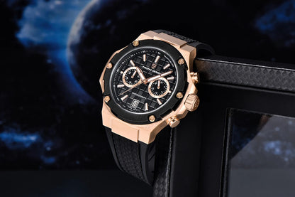 Orologi al quarzo da uomo PAGANI DESIGN – Cronografo sportivo di lusso, impermeabile, dotato di lancette luminescenti e vetro zaffiro con trattamento antiriflesso