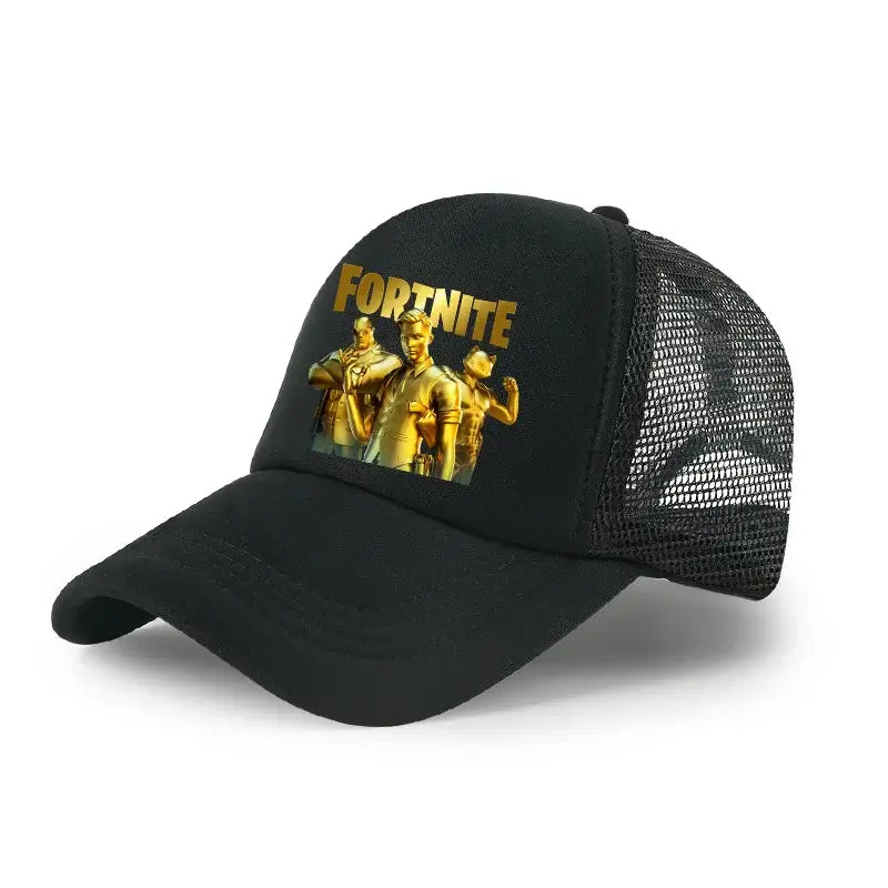 Fortnite Baseball Cap Cartoon Game Printed Hat Kids Summer Breathable Mesh Hat Adjustable Peaked Cap Children’s Birthday Gift